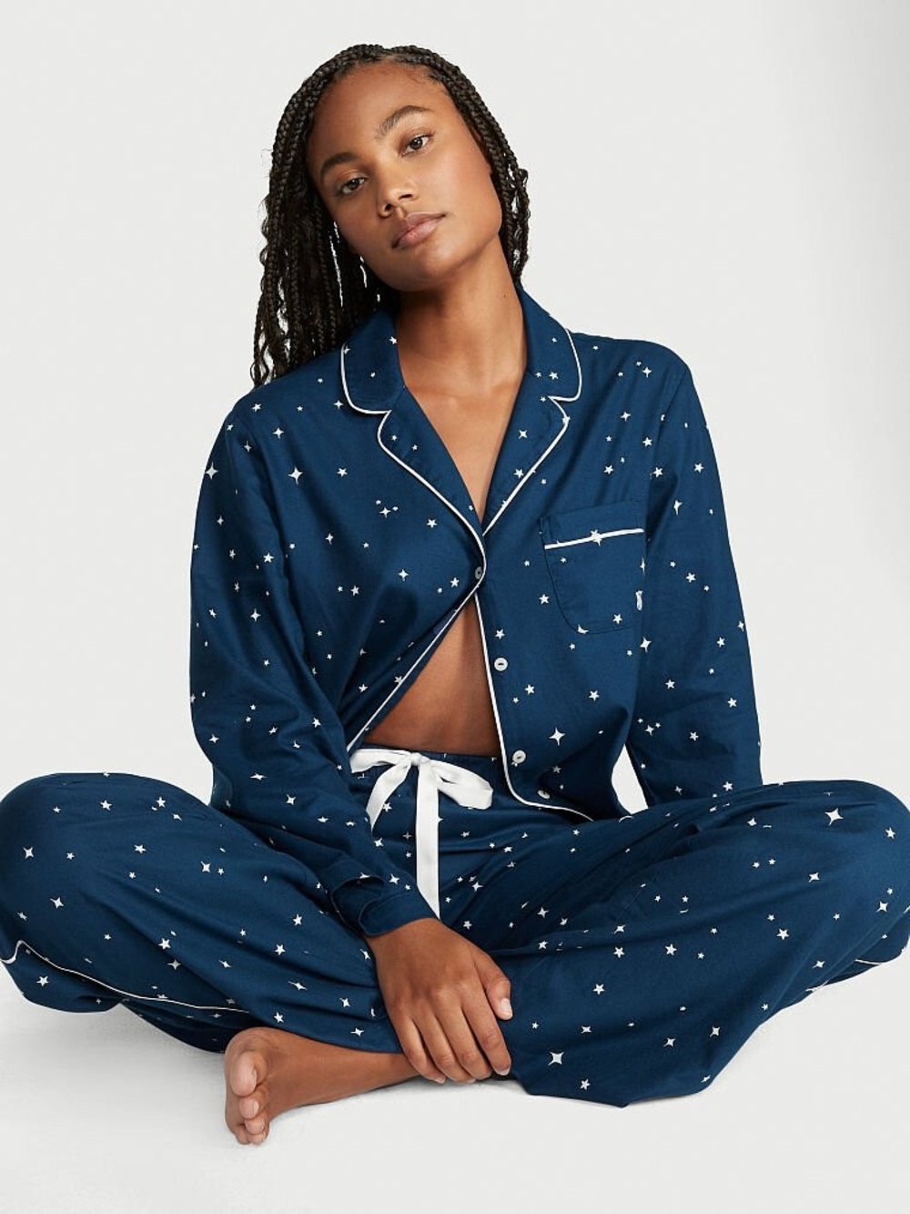 NWT Victoria Secret Flannel Long Pajama Set